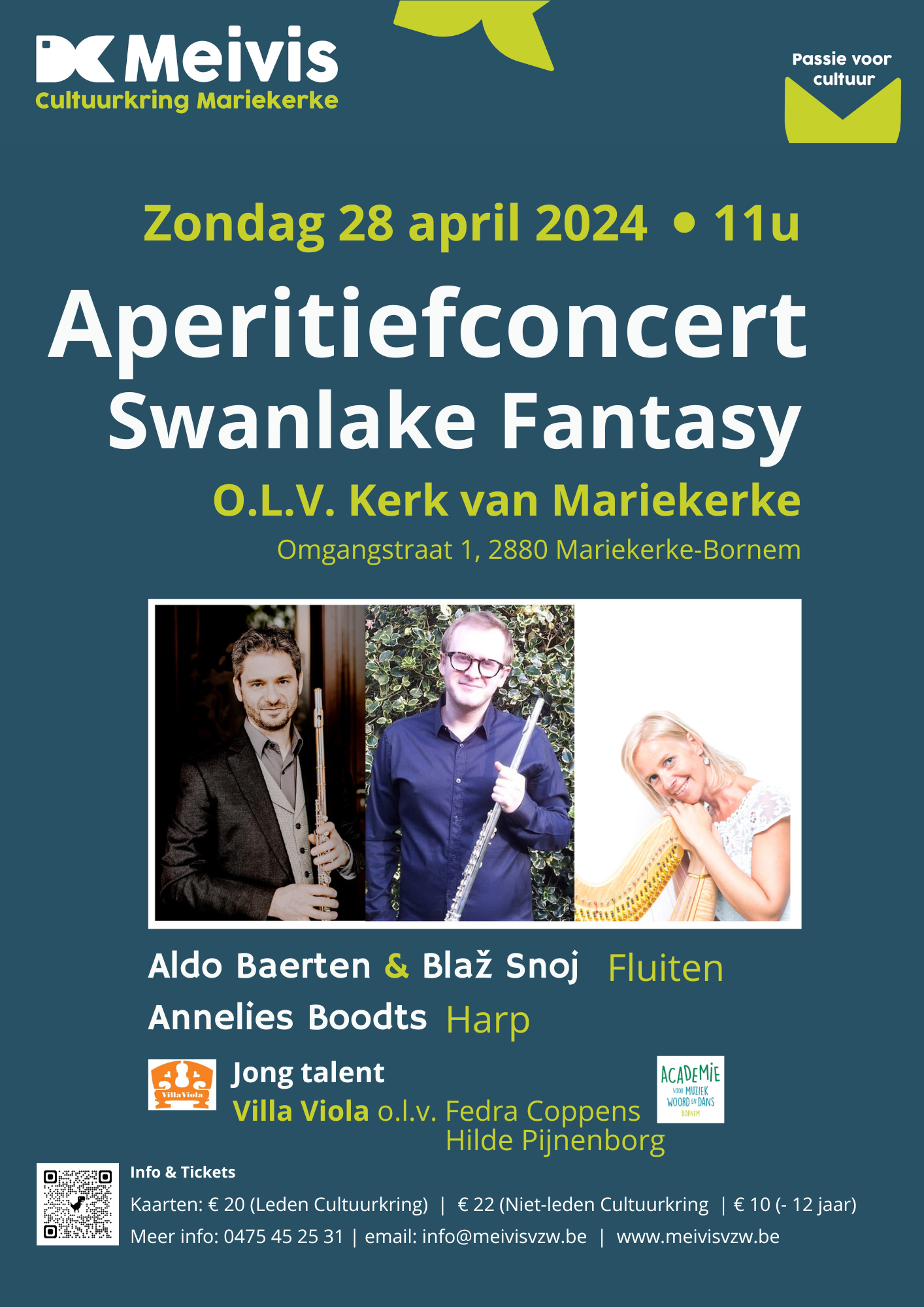 Zondag 28 april '24 Aperitiefconcert 'Swanlake Fantasy'