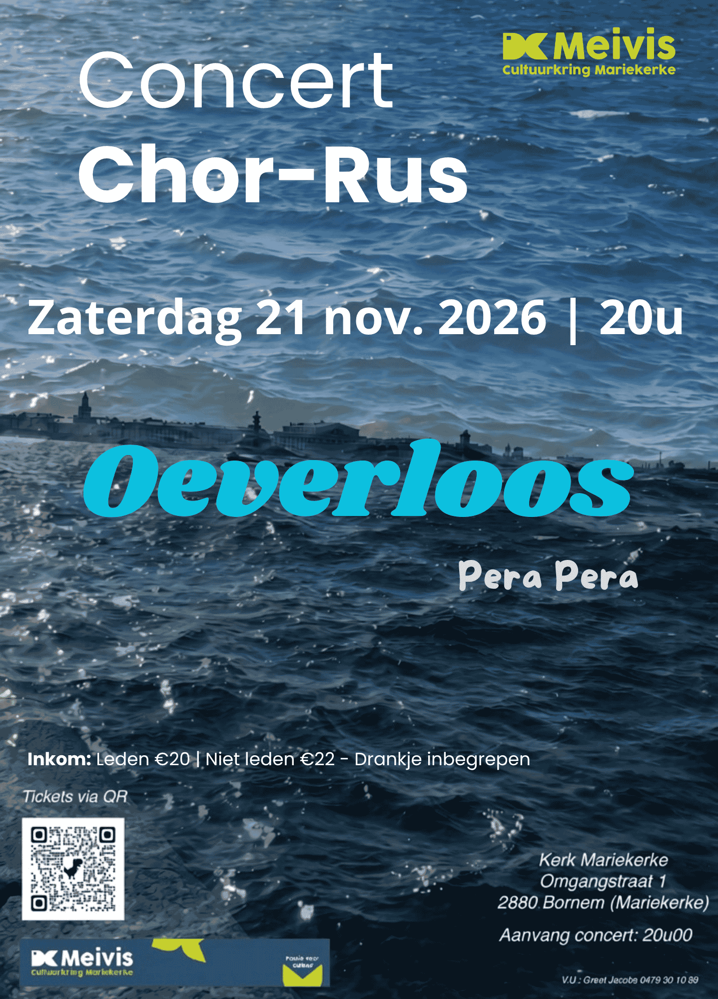 Chor-Rus   -   Zaterdag 21 november in de kerk van Mariekerke